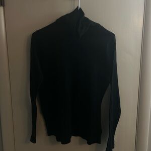 White Stag Black Cotton Turtleneck